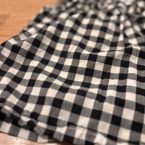 Carters Black White Gingham Baby Girls Tank Top Shirt 12 Months Ruffle Sleeves